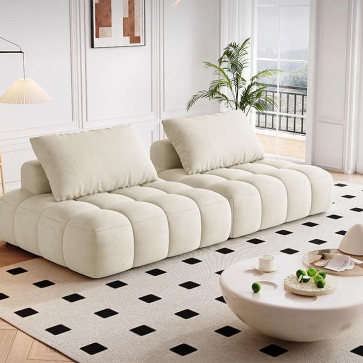 IMG_2362 Relax Beige Velvet Sofa - Image 1