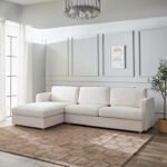 Casa L-Shaped Sofa, Beige Linen