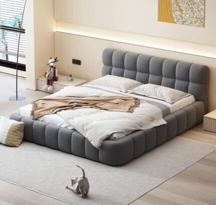 سرير تنجيد - سرير كبير - الآسرة - سرير نفرين - سيمبل هوم