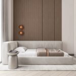 سرير صباي مخمل بيج - سرير اطفال - الآسرة - سيمبل هوم