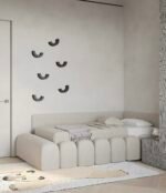 Hanaa'S Beige Velvet Bed - Image 4