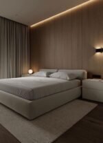 ⁦سرير ميس مخمل بيج⁩ - الصورة ⁦3⁩