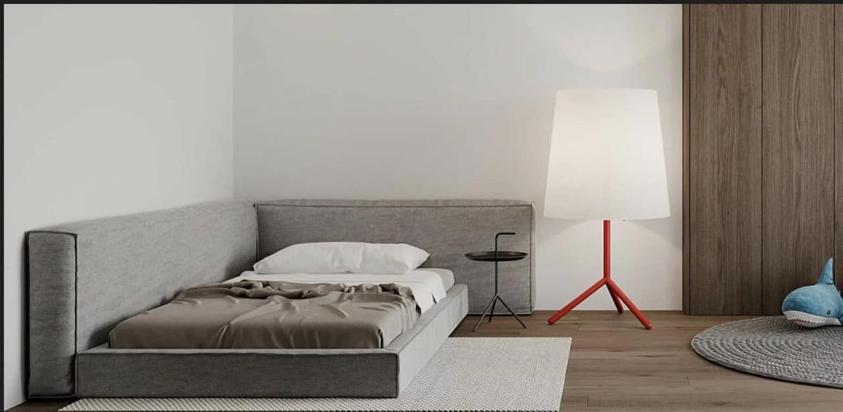 IMG_2823 سرير هتان كتان رمادي - الصورة 1