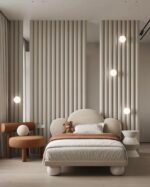 ⁦سرير عذب مخمل بيج⁩ - الصورة ⁦3⁩