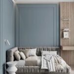 A Lovely Gray Velvet Bed