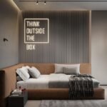 Nagham Brown Velvet Bed