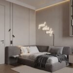 Gray Velvet Tranquil Bed