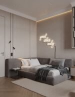 Gray Velvet Tranquil Bed