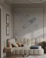 Beige Velvet Luxury Bed