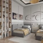 Lujain Bed, Gray Velvet