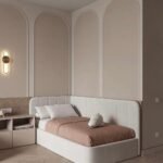 سرير همس مخمل بيج