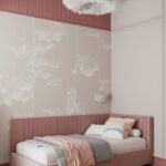 سرير دجي مخمل زهري