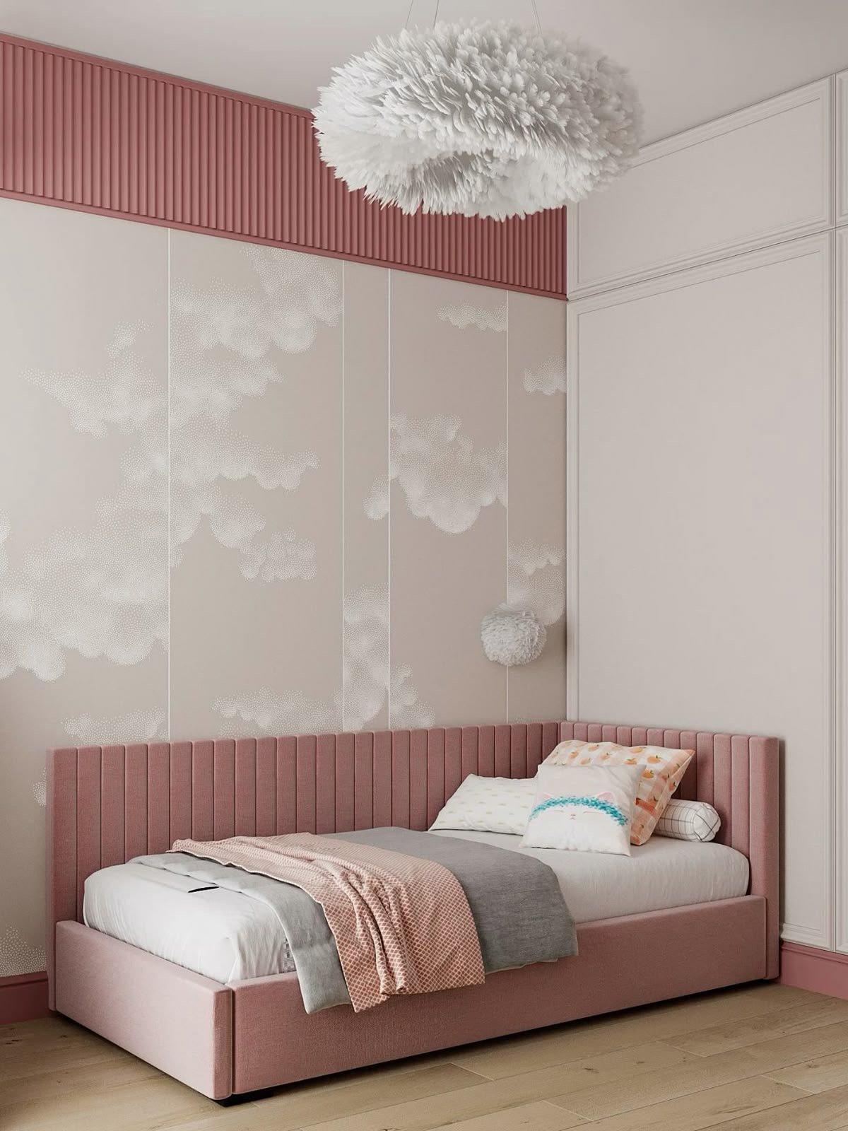 IMG_2926 سرير دجي مخمل زهري - الصورة 1