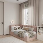 سرير ميس مخمل زهري