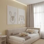 سرير آمال كتان بيج