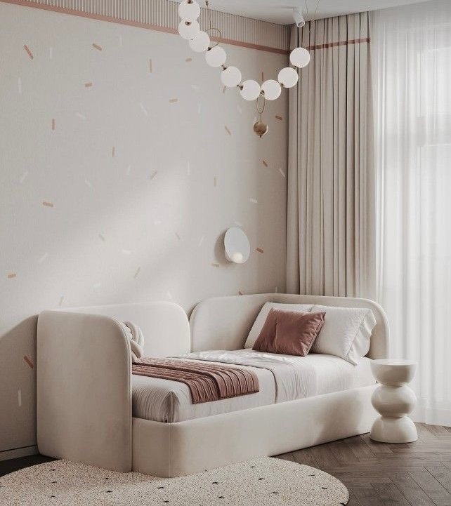 IMG_2965 Haifa'S Beige Velvet Bed - Image 1