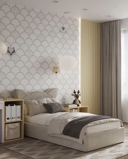 سرير سلام مخمل بيج – تصميم يجمع الهدوء والفخامة - سمبل هوم