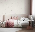 سرير عهد مخمل بيج