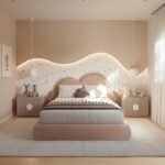 سرير سلاف مخمل زهري