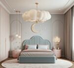 سرير نارا مخمل أخضر