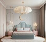 ⁦سرير نارا مخمل أخضر⁩ - الصورة ⁦3⁩