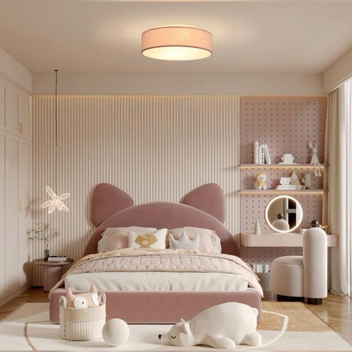 IMG_3039 سرير نينا مخمل زهري - الصورة 1