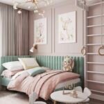 سرير نير مخمل أخضر