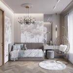 ⁦سرير هوى كتان رمادي⁩ - الصورة ⁦3⁩