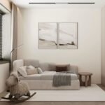 سرير سيات مخمل بيج – فخامة وأناقة لغرفة النوم - سمبل هوم