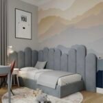 Gray Velvet Safe Bed