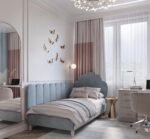 Gray Velvet-Lined Bed - Image 3