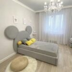 سرير منامة مخمل رمادي