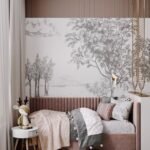 سرير مطوى مخمل زهري