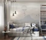 سرير همود مخمل رمادي