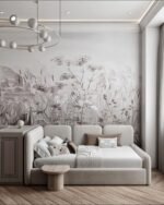 سرير مأوى مخمل بيج