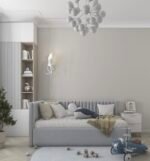 سرير ساجية مخمل رمادي - الصورة 3