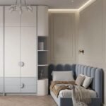 سرير مأتمة مخمل رمادي