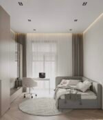 سرير بسط مخمل رمادي