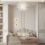 سرير تمازج مخمل بيج