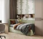 سرير بهاء كتان أخضر - الصورة 3