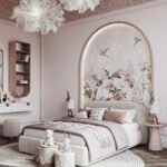 Gorgeous Beige Velvet Bed