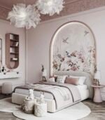 Gorgeous Beige Velvet Bed