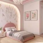 سرير كمال مخمل زهري