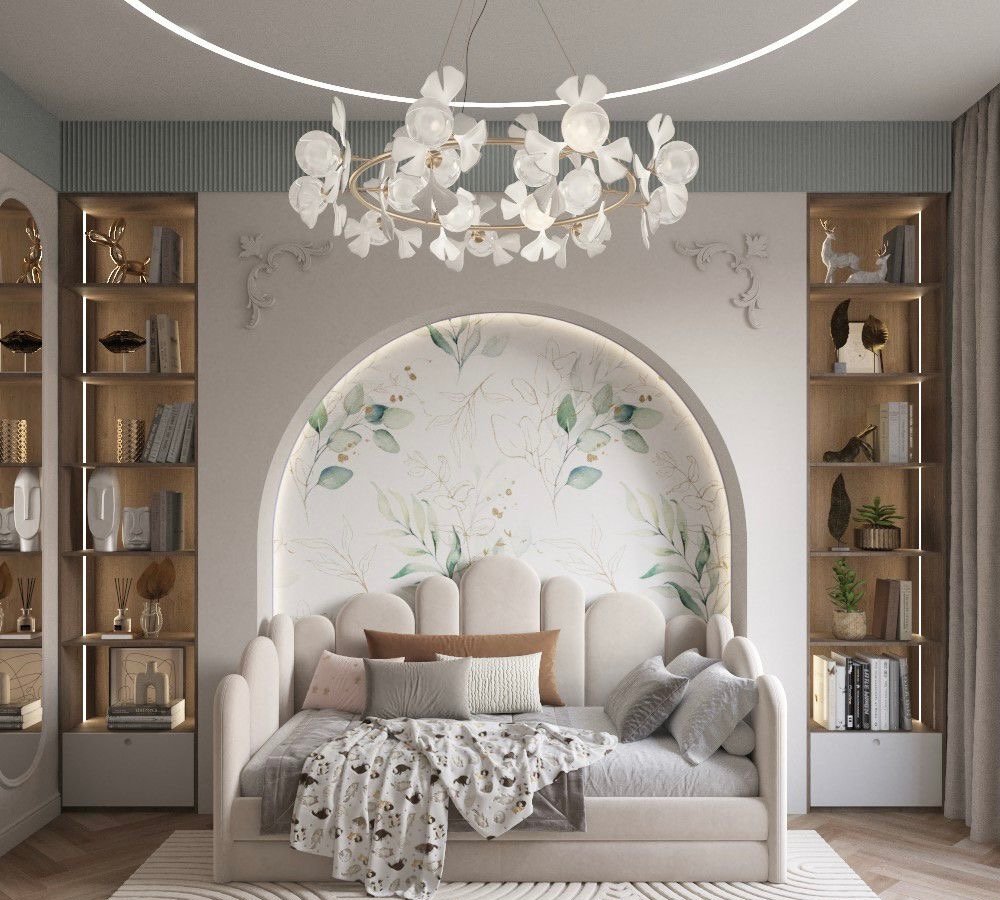 IMG_3249 سرير رقة مخمل بيج - الصورة 1