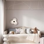 سرير بلسم مخمل بيج