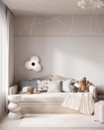 ⁦سرير بلسم مخمل بيج⁩ - الصورة ⁦3⁩