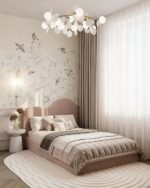 سرير عشق مخمل زهري - الصورة 3