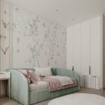 سرير وعد مخمل أخضر