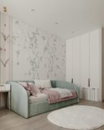 سرير وعد مخمل أخضر