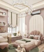 ⁦سرير هيام مخمل زهري⁩ - الصورة ⁦3⁩